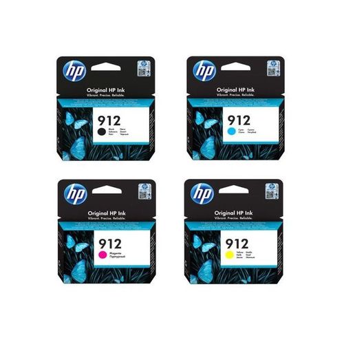 Pack de 4 cartouches 912 noir et couleurs Compatible avec les imprimantes OfficeJet 8012, 8014, 8015, 8017, 8020, OfficeJet Pro 8020, 8022, 8023, 8024, 8025.