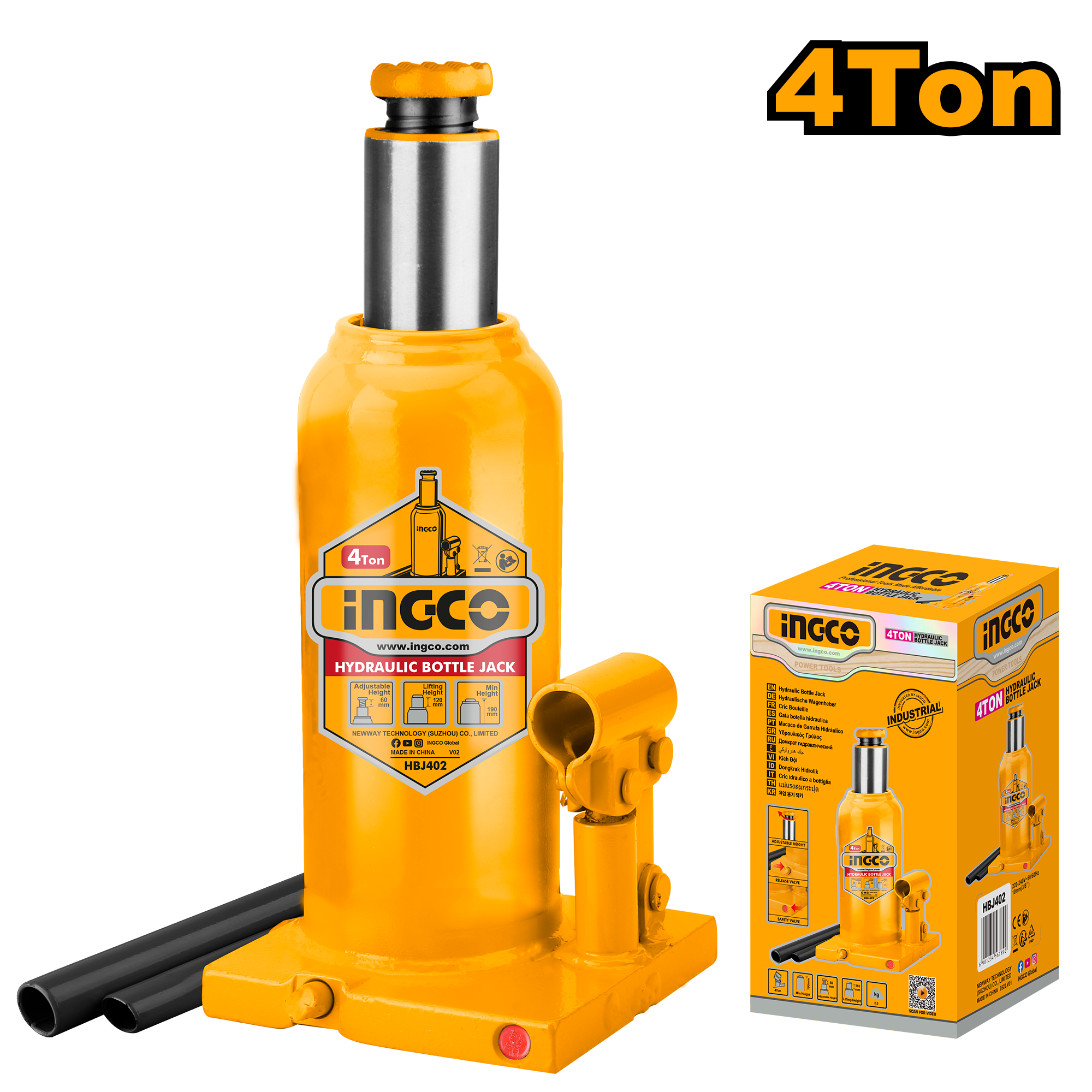 Cric bouteille Hydraulique 4 Tonnes