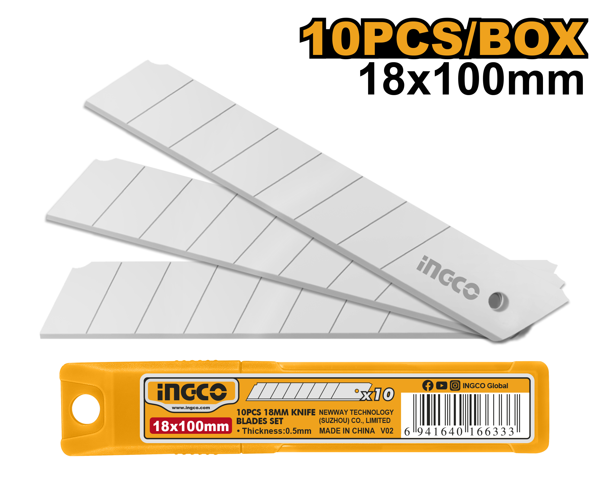 Boîte De 10 Lames De Cutter 18*100mm