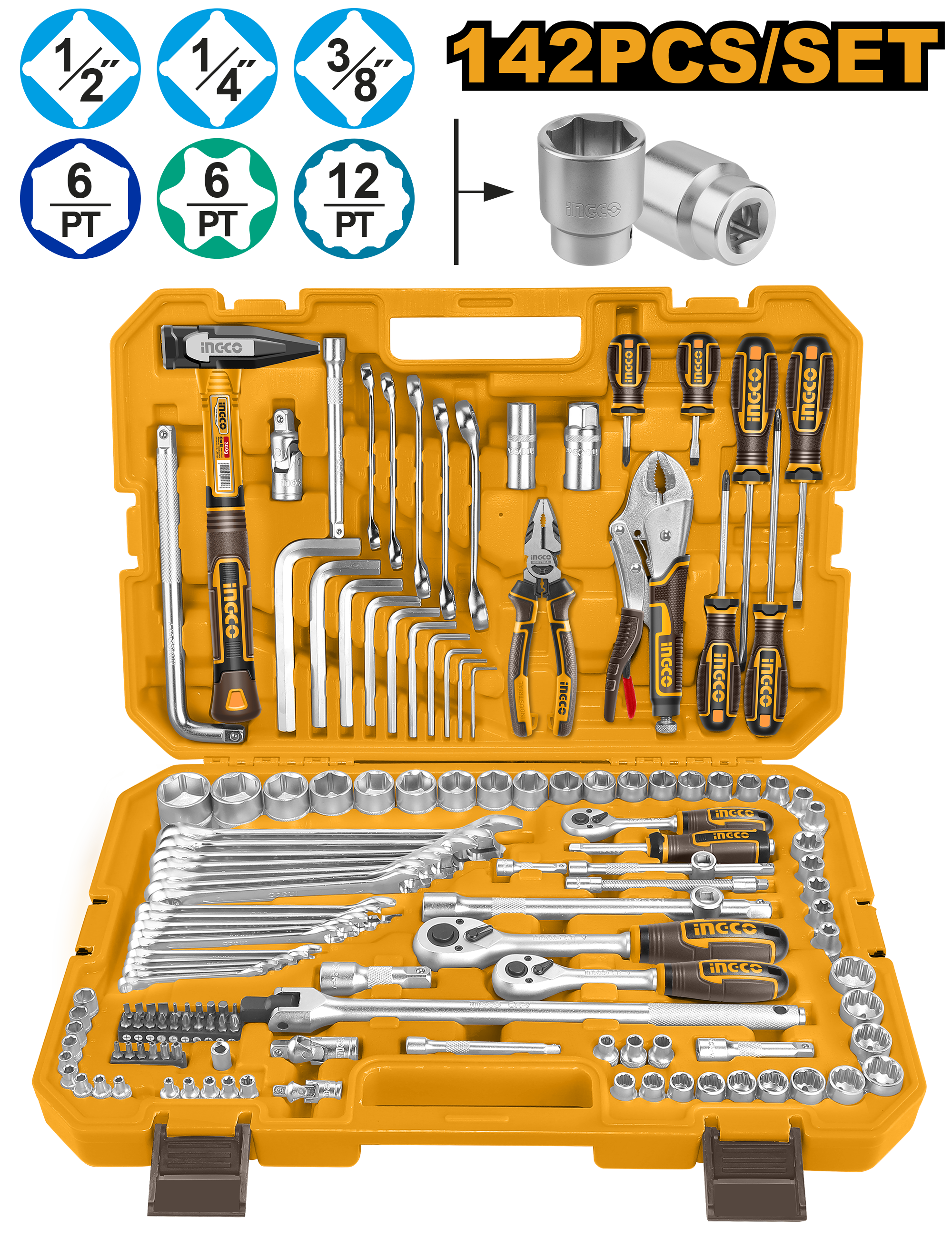 Jeu de 142 pièces et outils