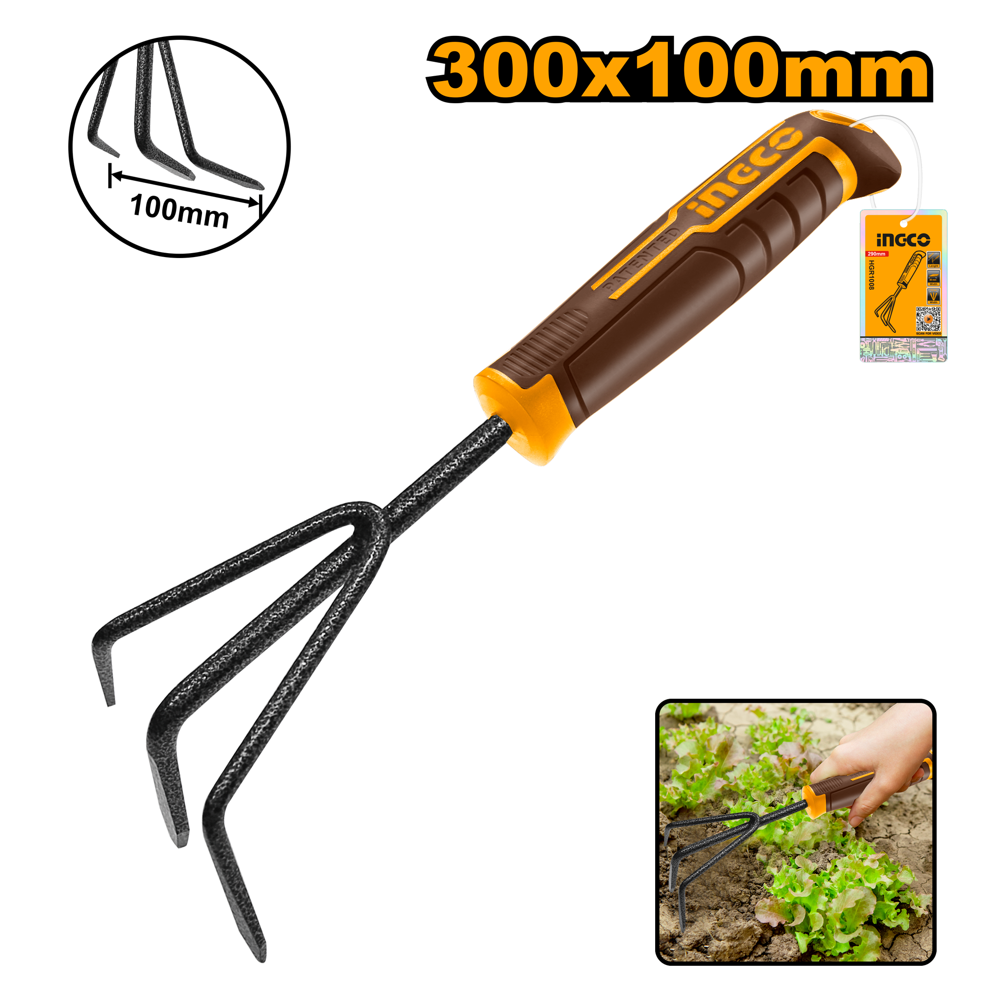 Rateau Lr totale:300mm En acier de carbone