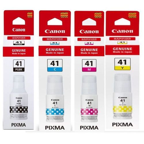 Pack de 4 bouteilles d'encre GI-41 (Original) compatible avec les imprimantes G3420 , G2420