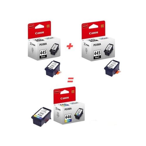 Pack 2 Cartouches PG-445 + Cartouche CL-446 Couleur