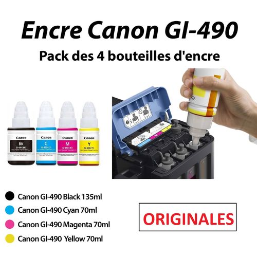 Pack Bouteilles dencre GI-490 pour les imprimantes PXMA G sèries