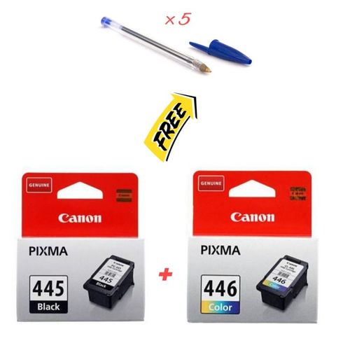 PG-445 Noir + CL-446 Tri-Color Cartouches d'encre d'origine = 5 Stylos Offert