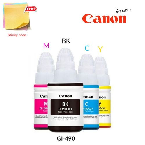 Pack Bouteilles d'encre GI-490 pour les imprimantes PIXMA G ( Sticky note Offert )