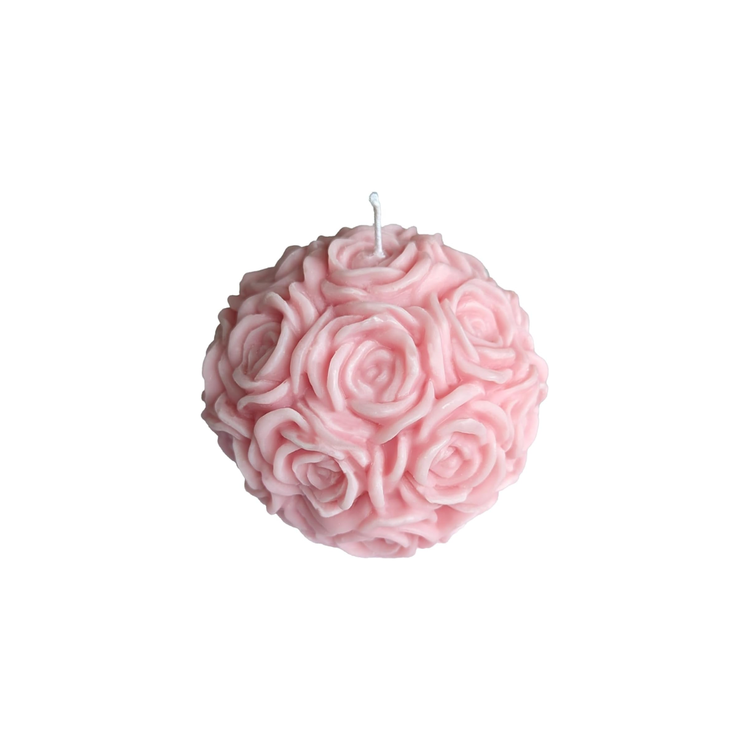 Bougie Pafmees en Forme Boule de Rose 160 G 7.5cm