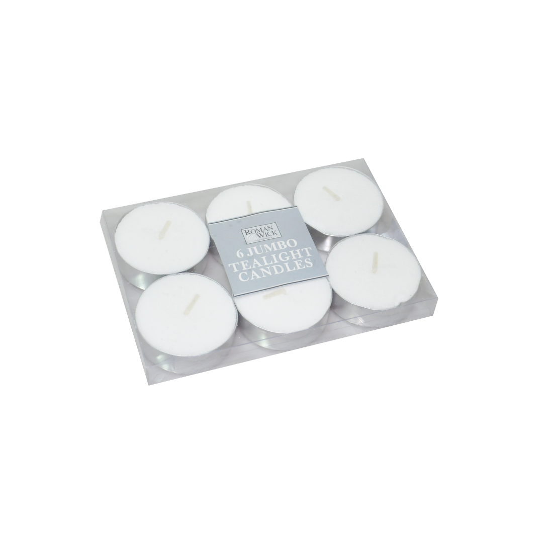 Set 6 Tealight Jumbo 40 Grams 6hrs