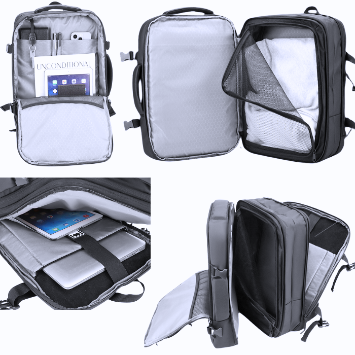 Sac à Dos Étanche avec Port Usb, Poche Pc ,Compartiment Chaussures pour Voyages thumbnail 3