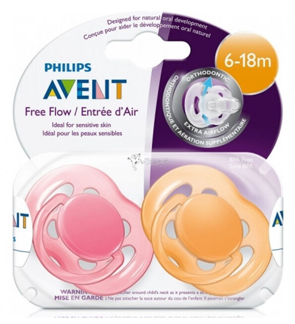 Sucette Avent Free Flow 6-18m Fille