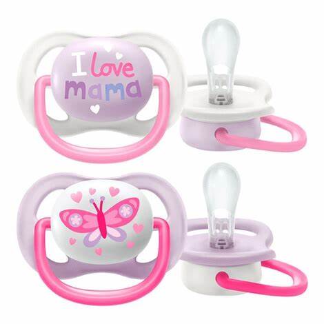 Sucette Avent Ultra Air Happy I Love Mama 6 Mois Fille