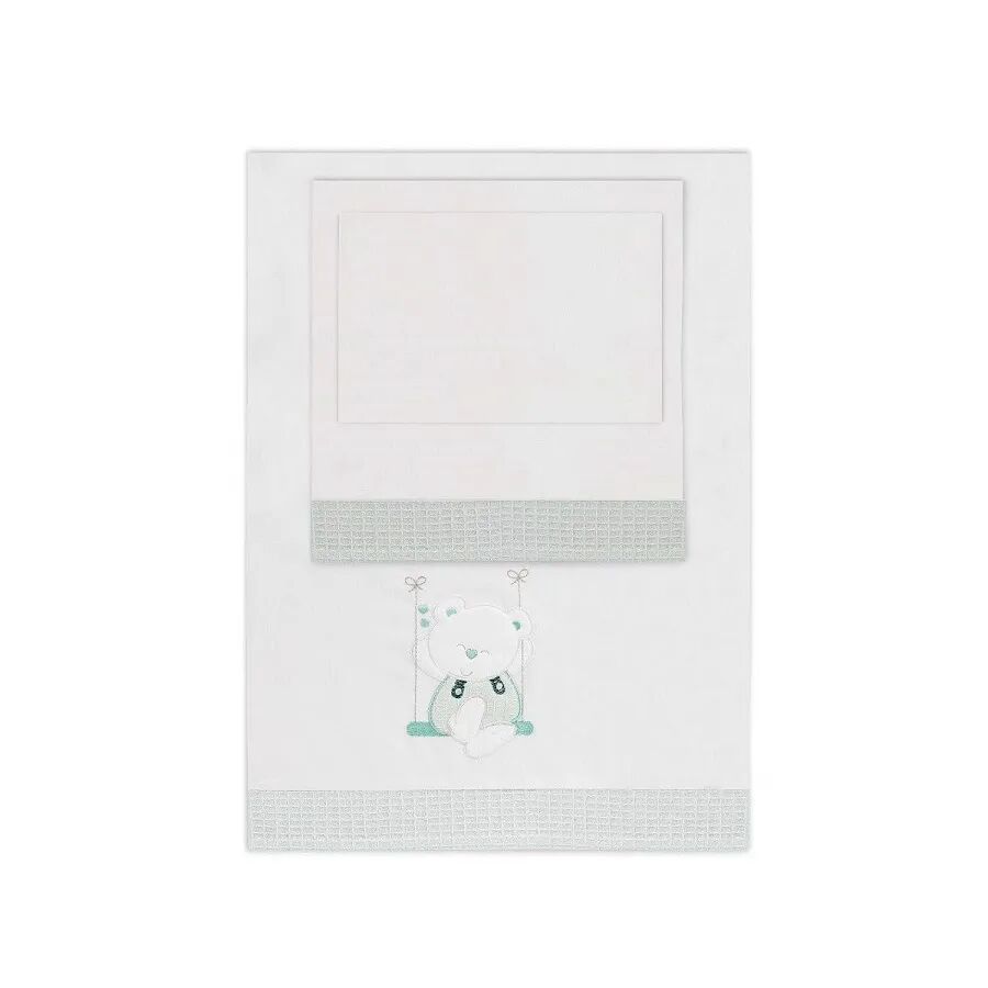Drap de Berceau Swing Blanc Gris avec Lampe Nuage Blanche Cadeau