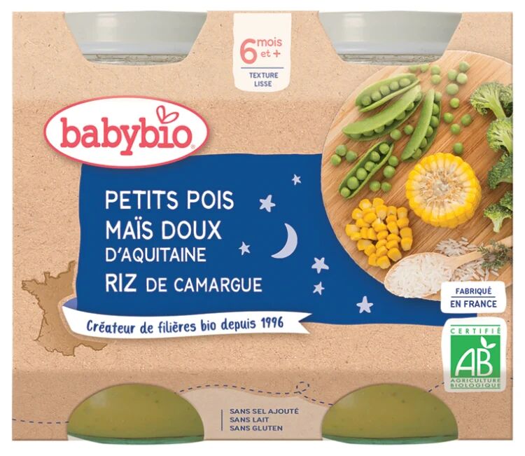 Pot Bonne Nuit Petits Pois Mais Riz 200g