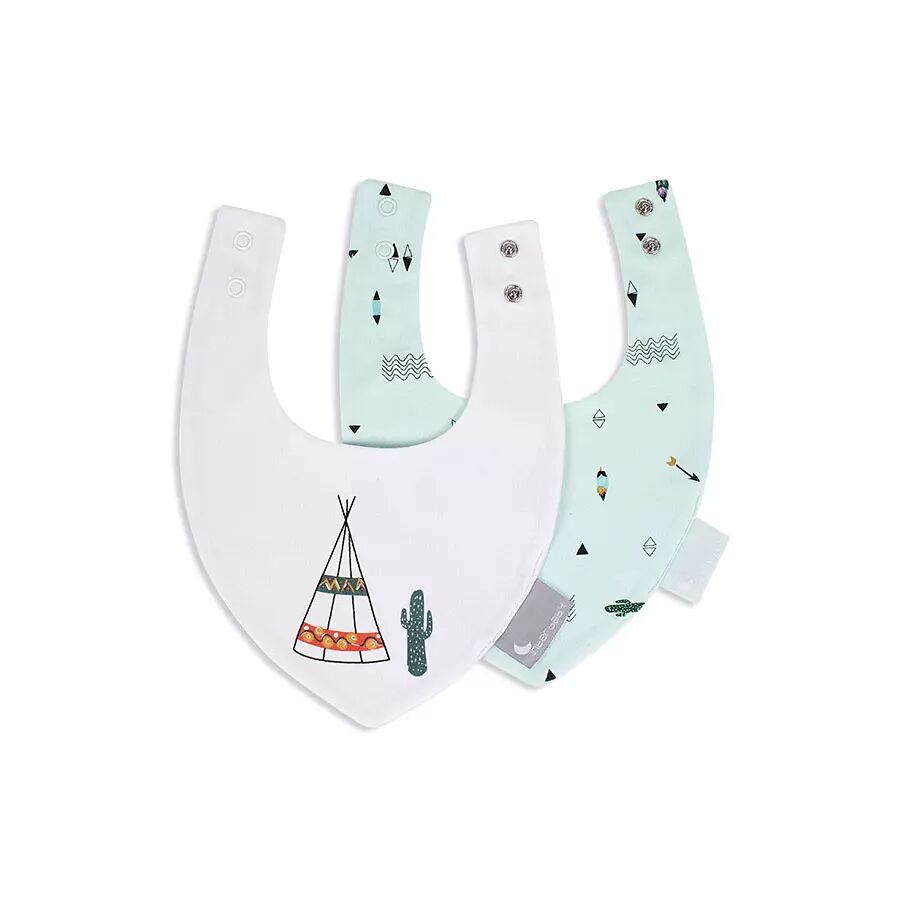 Bavoir Bandana(pack 2 Unites) 38x22 Cobanas Bleu