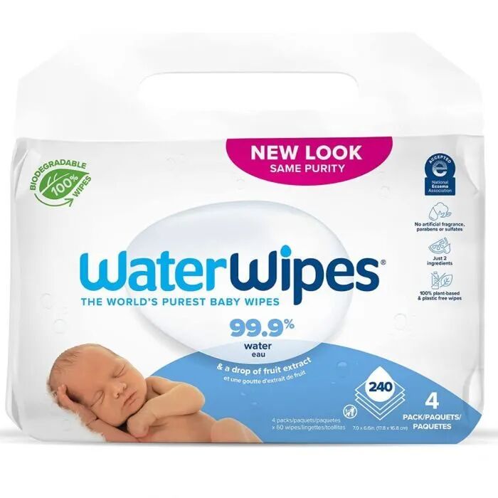Pack 4 Lingettes Waterwipes