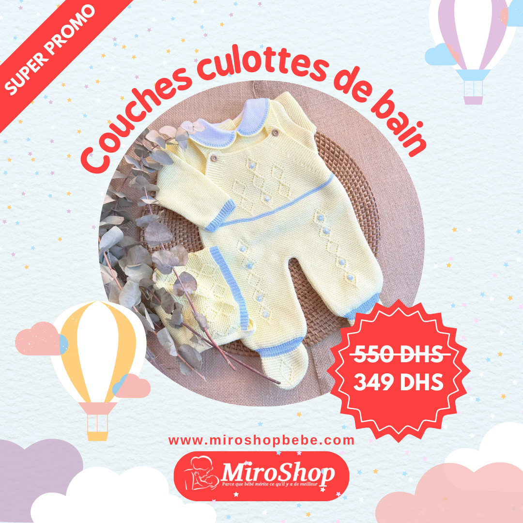 Ensemble Tricoté - Jaune et Bleu