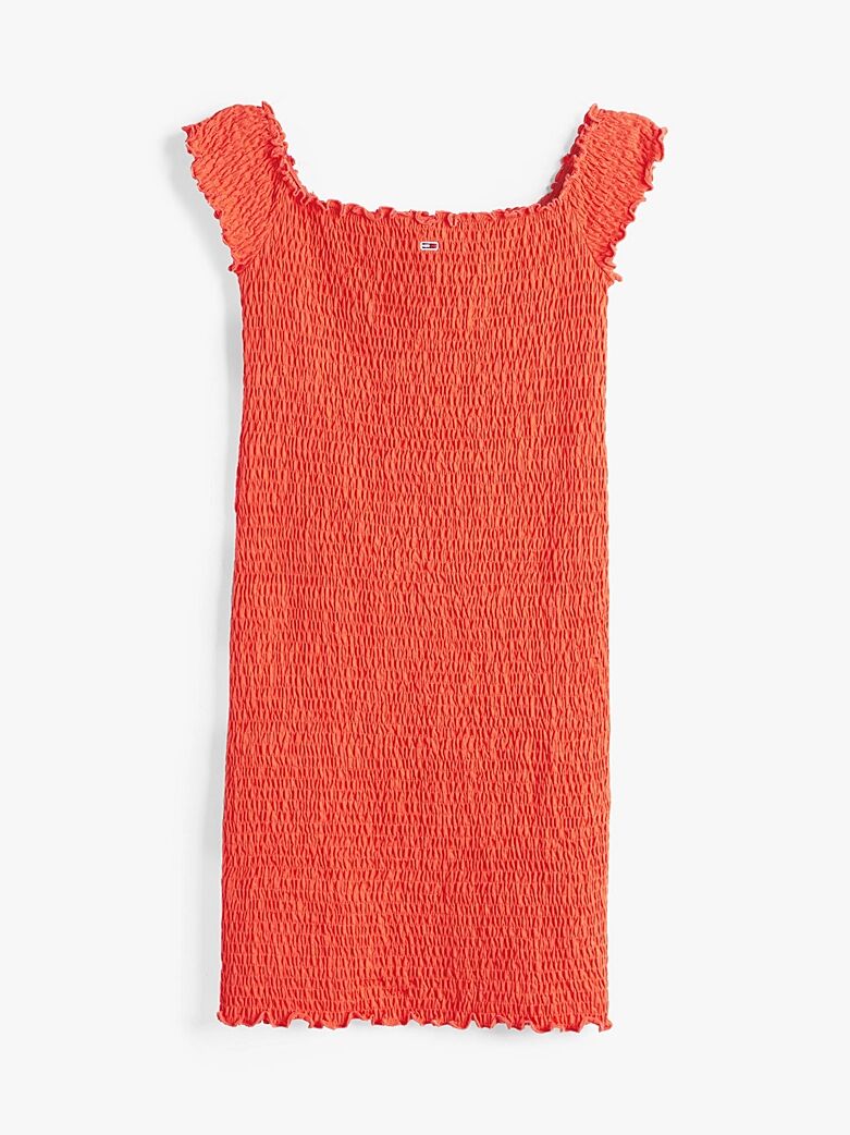 Robe Moulante Courte Smockée
