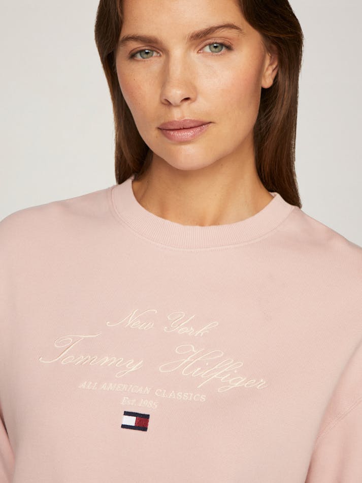 Modern Regular Script Crew Neck Sweatshirt thumbnail 4