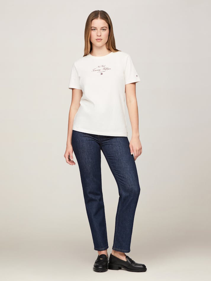 Regular Script Crew Neck T-shirt