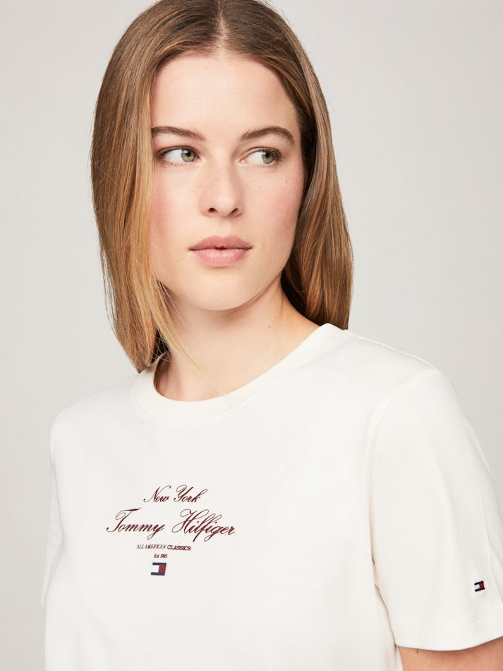 Regular Script Crew Neck T-shirt thumbnail 4