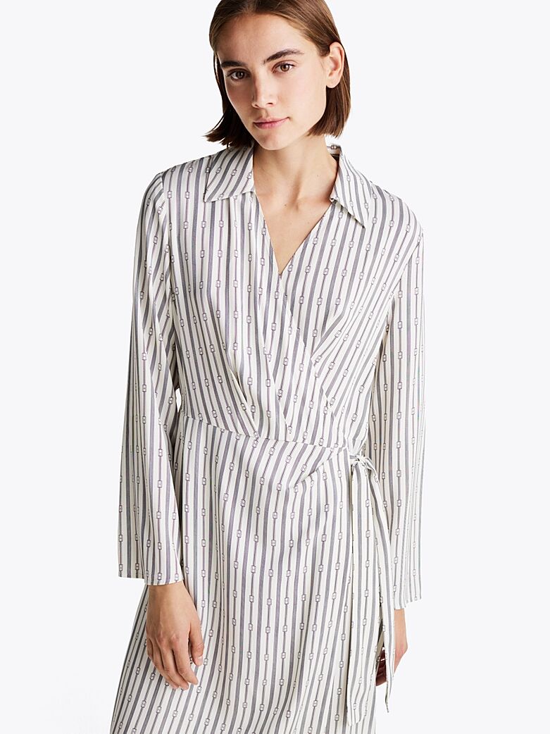 Robe Cache-cœur Longueur Midi Col en V thumbnail 2