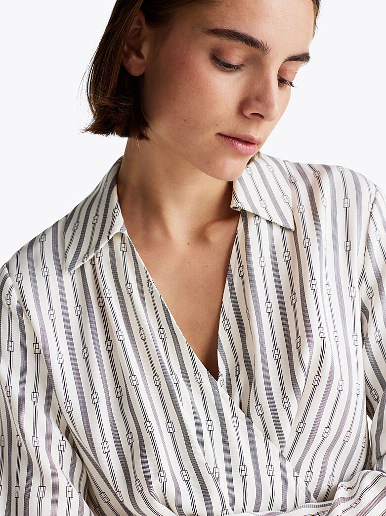 Robe Cache-cœur Longueur Midi Col en V thumbnail 3