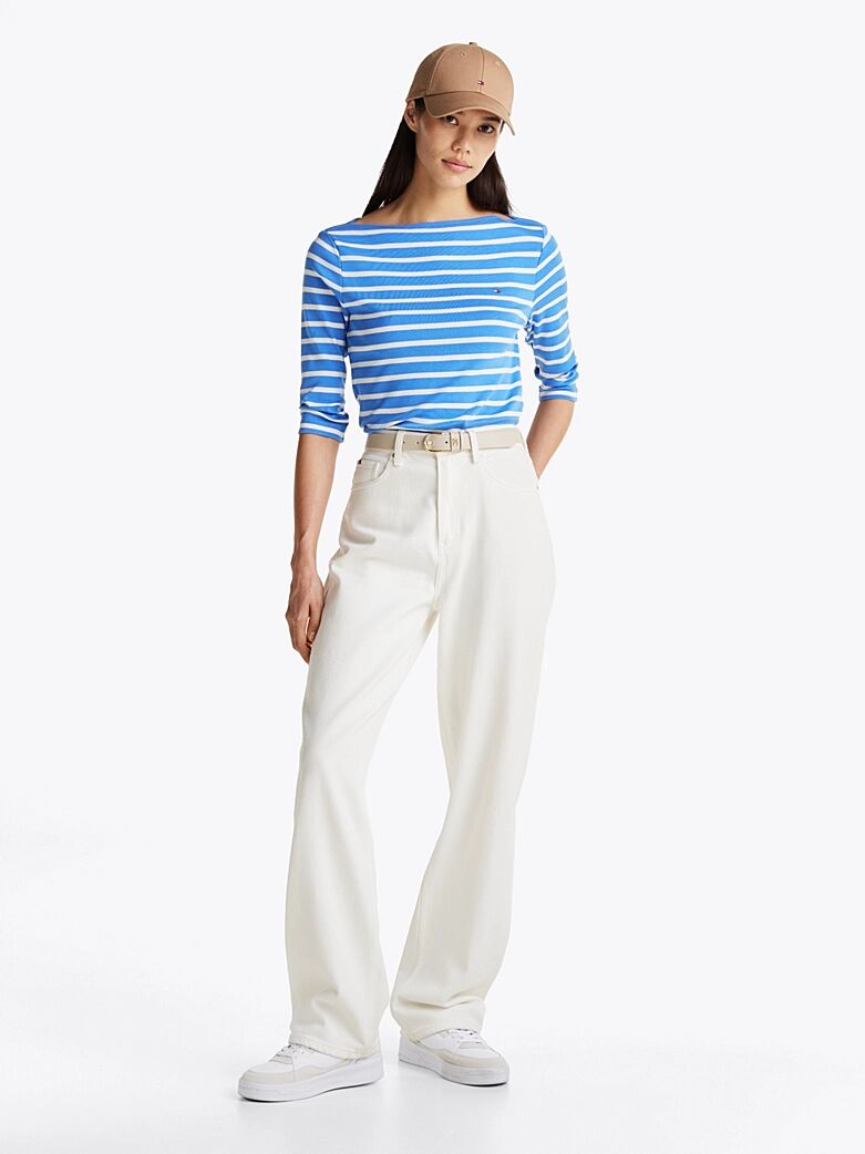 T-shirt Ajusté à Col Bateau thumbnail 3