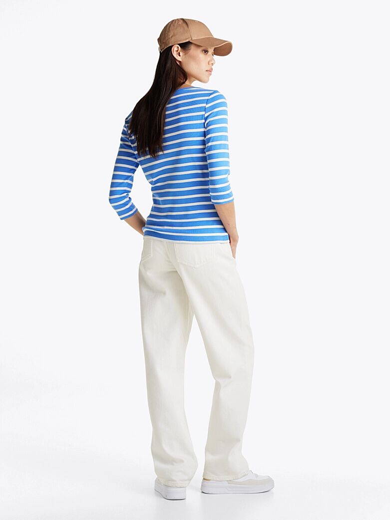 T-shirt Ajusté à Col Bateau thumbnail 4