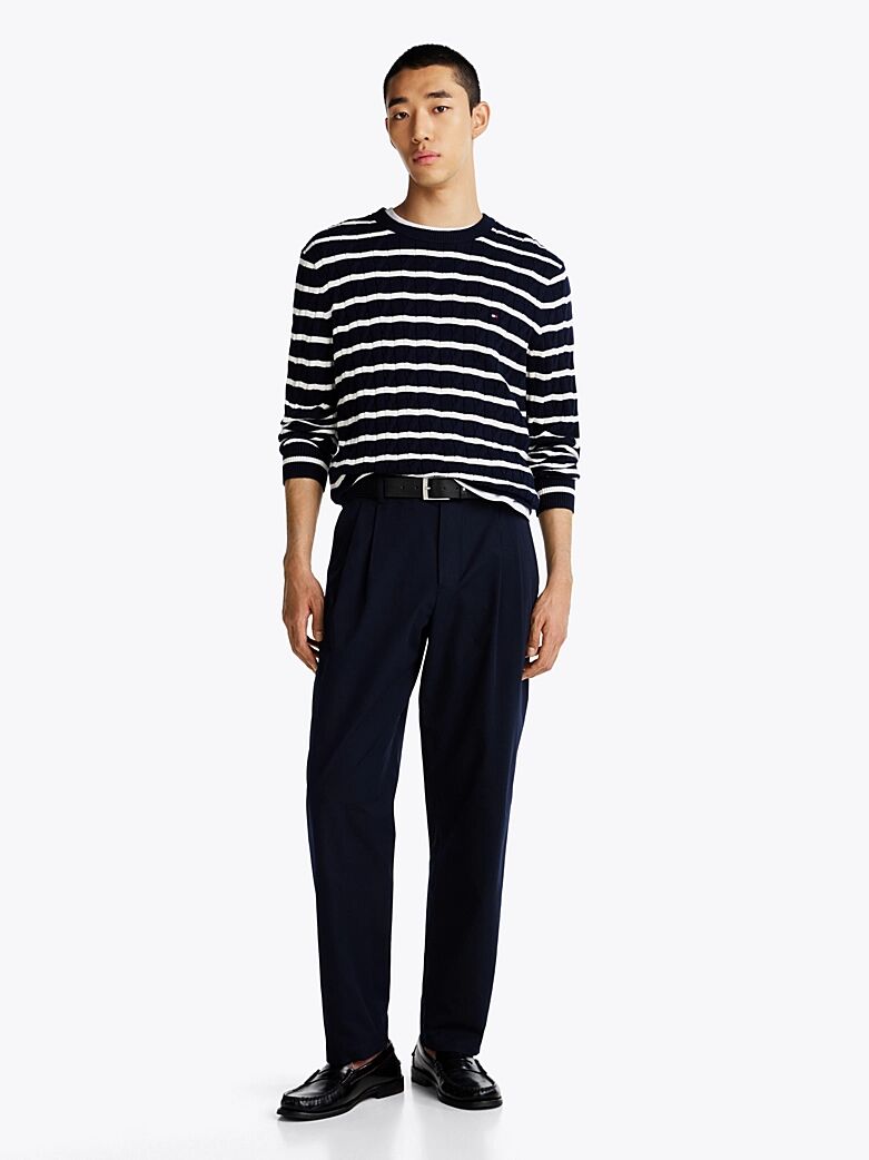 Pull en Maille Torsadée à Col Ras-du-cou thumbnail 3