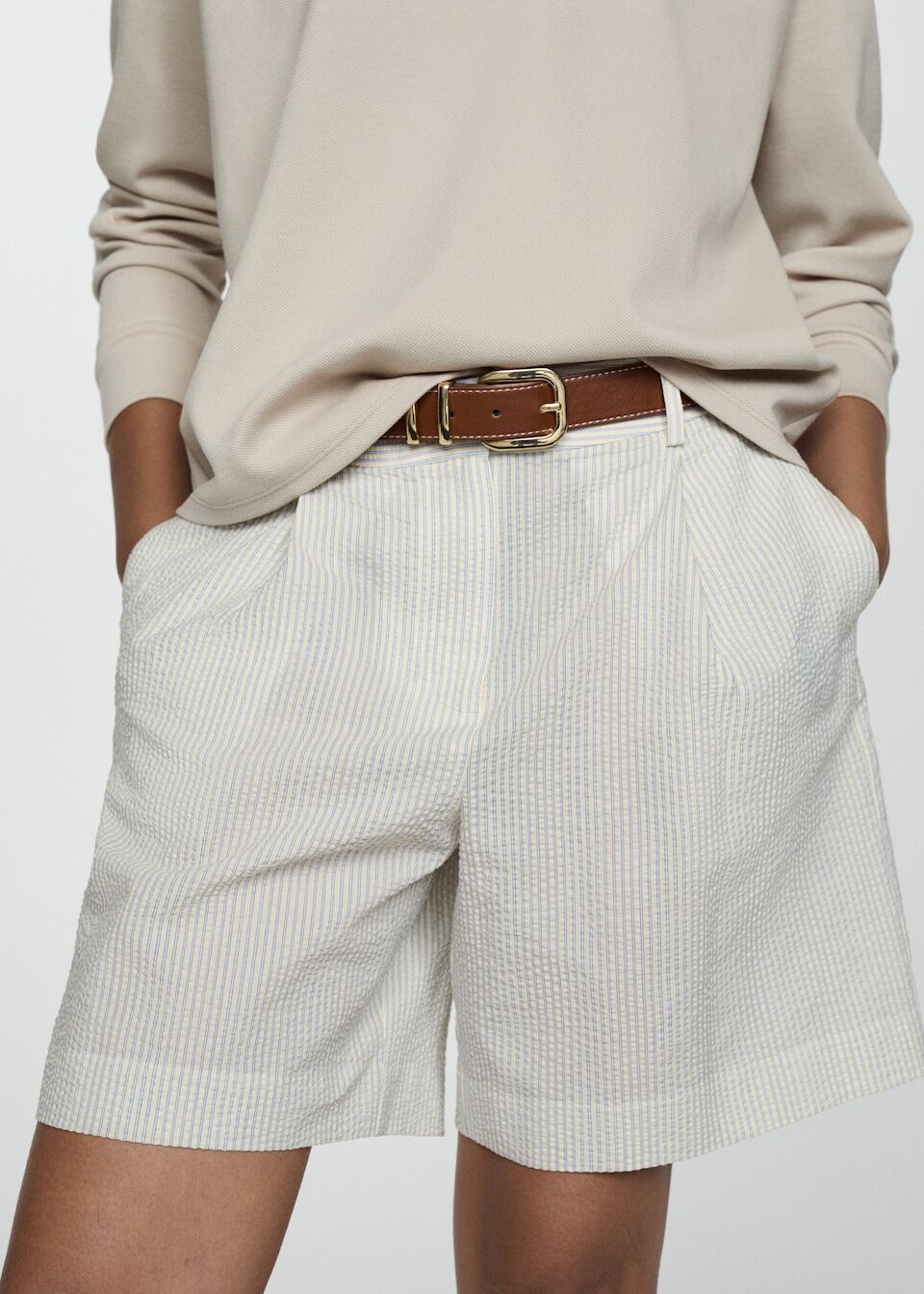 Bermuda en Coton à Rayures thumbnail 1