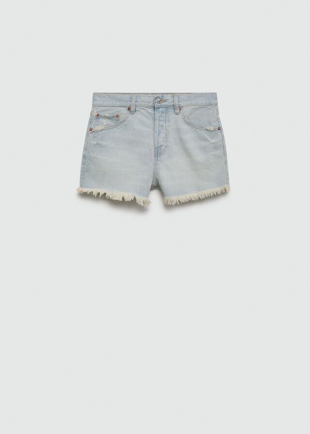 Short en Jean Revers Effilochés thumbnail 1