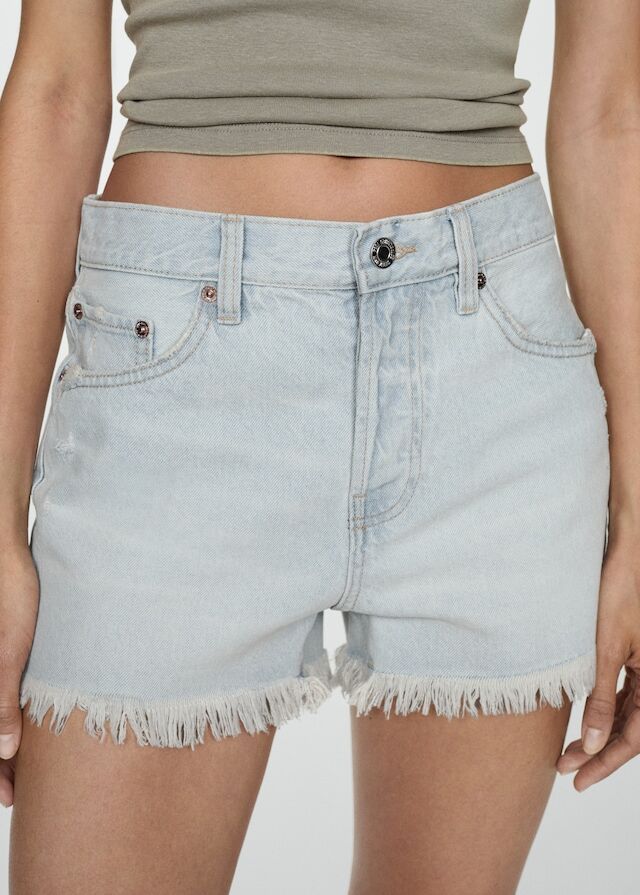 Short en Jean Revers Effilochés thumbnail 3