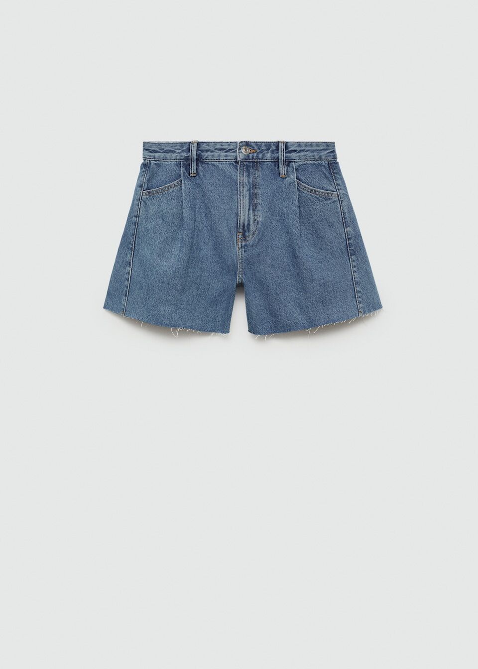 Short en Jean Revers Effilochés