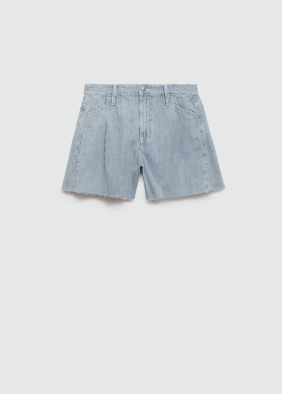 Short en Jean Imprimé Rayures