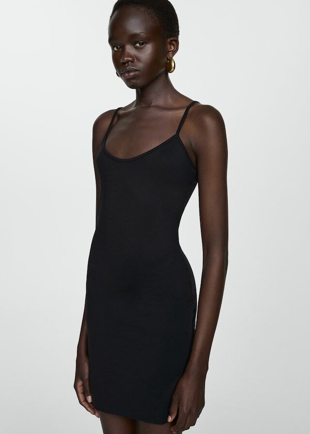 Robe Fourreau Courte Bretelles thumbnail 3