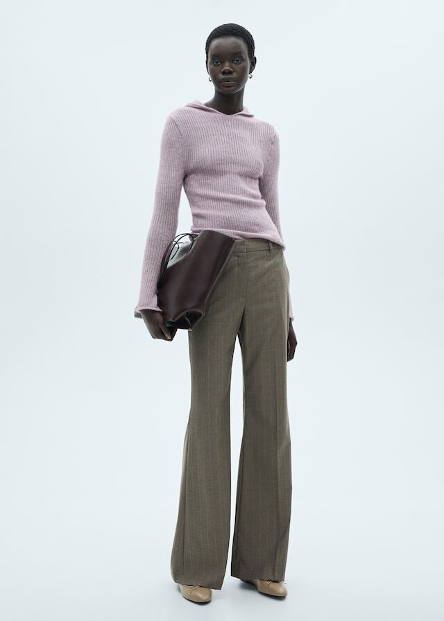 Pull-over Maille Côtelée Capuche thumbnail 4