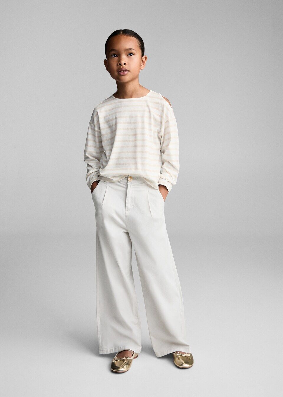 T-shirt Coton Ouverture Épaules