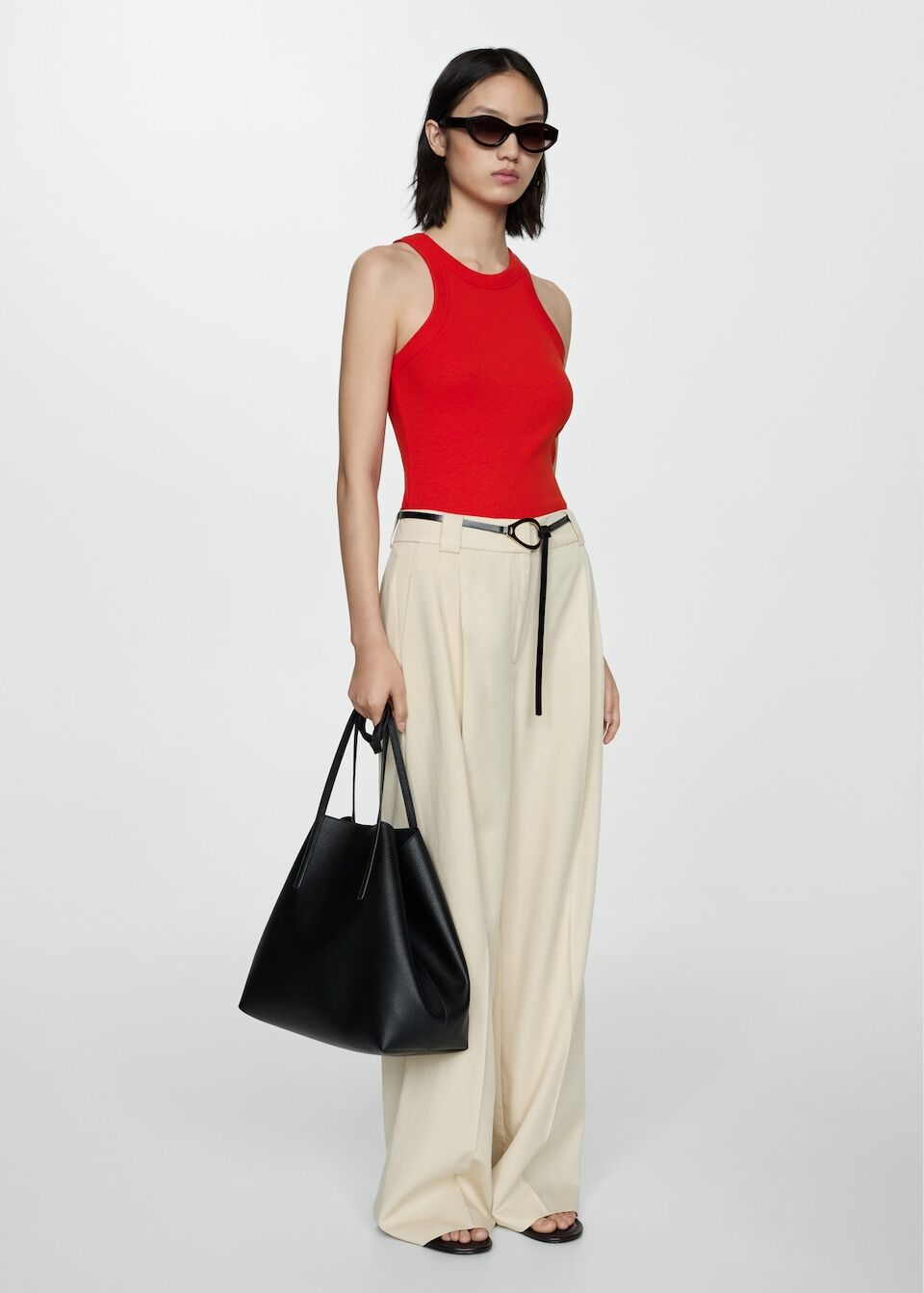 Top Côtelé en Coton