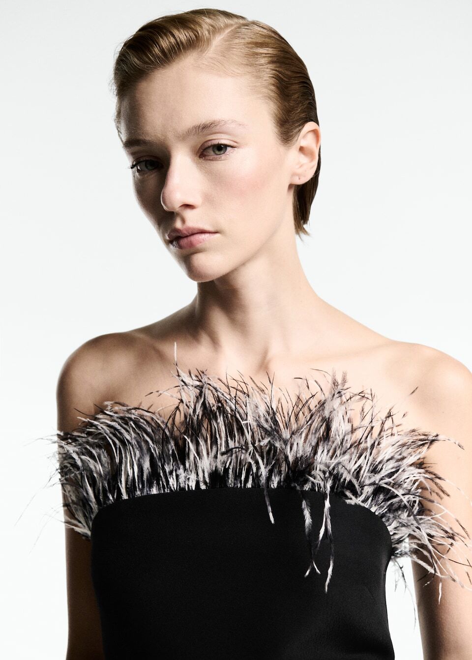 Robe Bustier Détail Plumes thumbnail 4