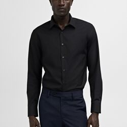 Chemise Costume Slim fit Popeline Coton