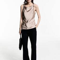 Top Satin Col Bénitier