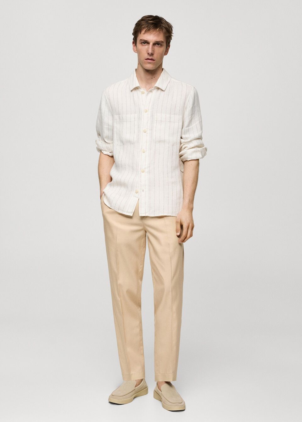 Pantalon Lyocell Coton Pinces