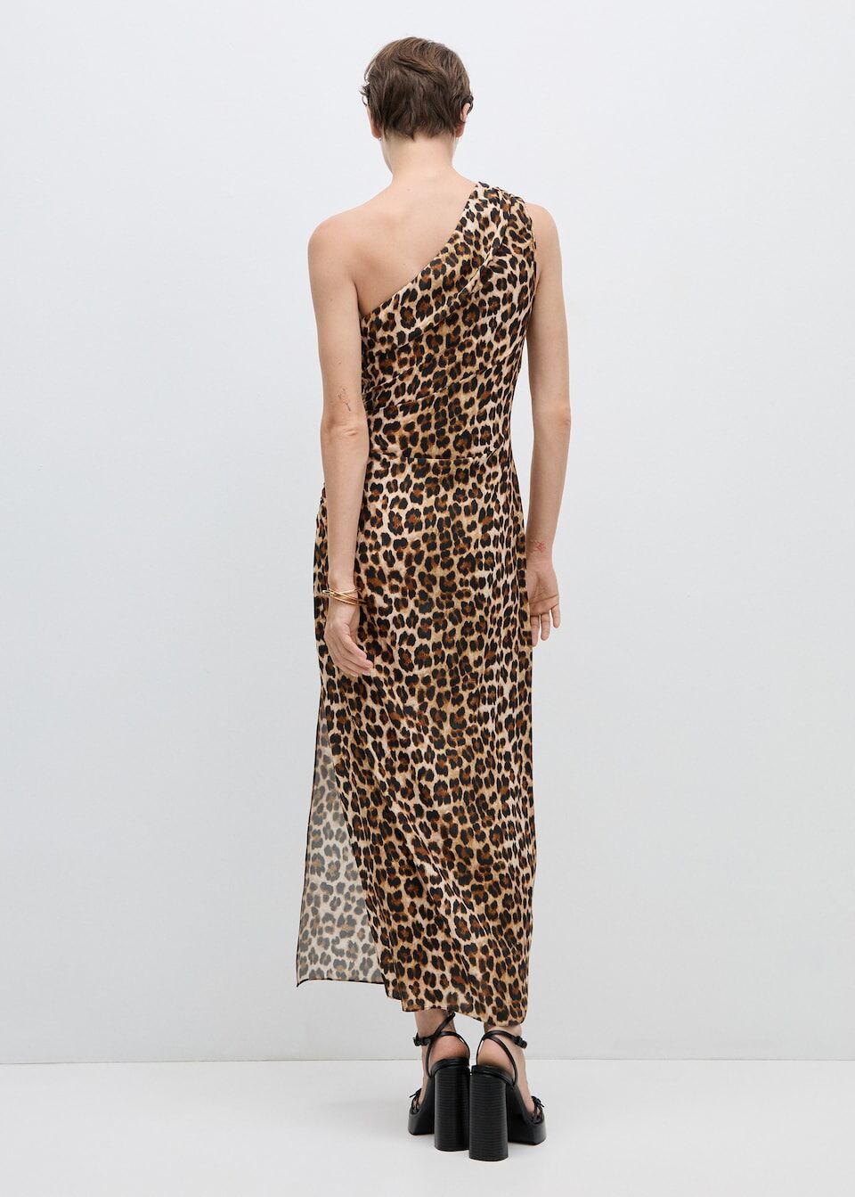 Robe Asymétrique en Imprimé Animal thumbnail 3
