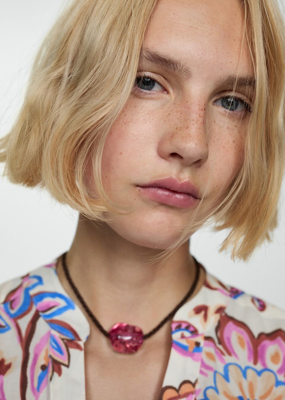 Robe en Imprimé Fleuri Nœud thumbnail 4