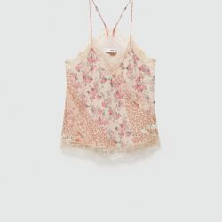 Top Imprimé Dentelle