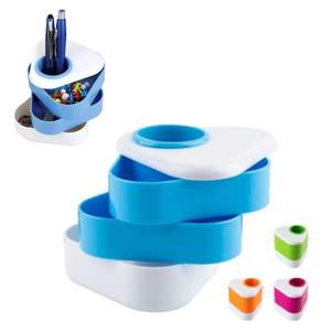 Porte Stylo et Outils Scolaires en Plastique de Forme Triangulaire