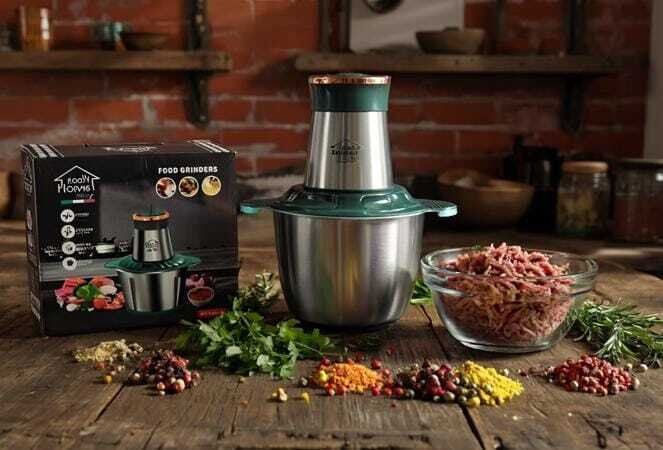 Hachoir Électrique Multifonction 3l - Viande Légumes Mixeur Culinaire Epice Ail Trancheuse Hachoir à Viande Électrique Inox- ( couleurs aléatoires )