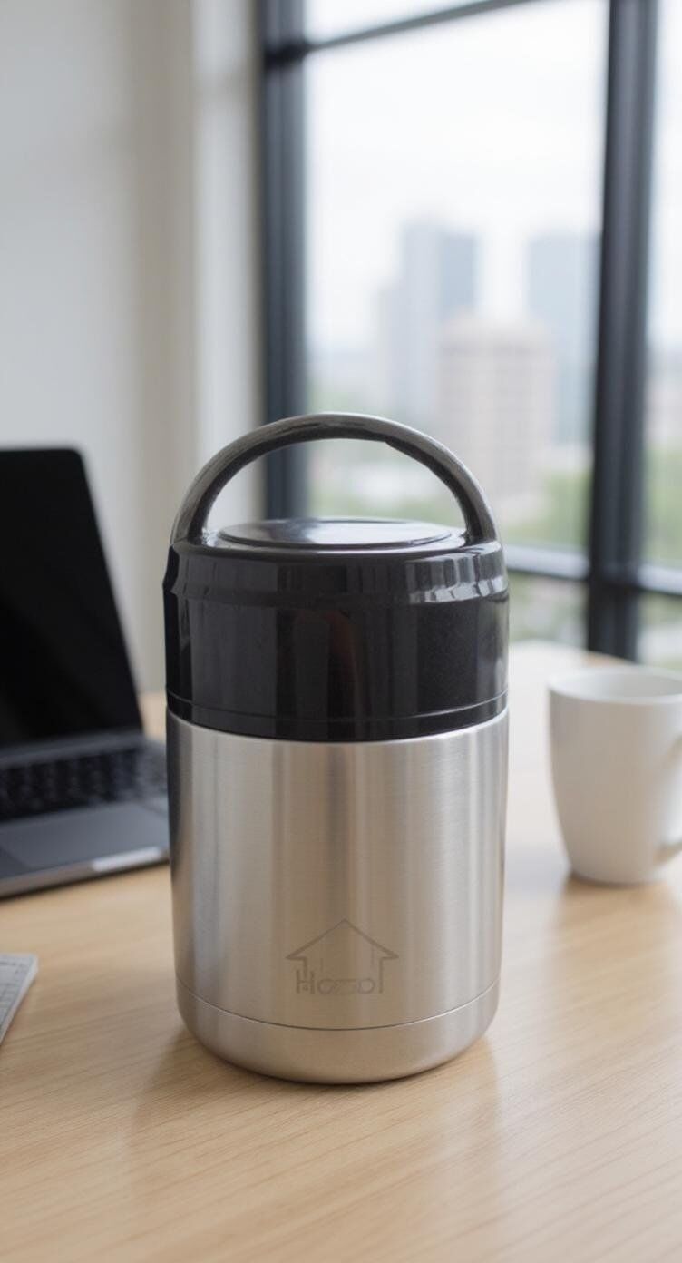 Boîte à Lunch Inox 650 Ml, Porte-manger avec Conservation de la Chaleur Optimale