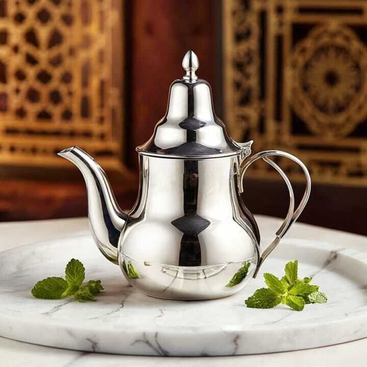 Théière Marocaine Grand Model en Acier Inoxydable