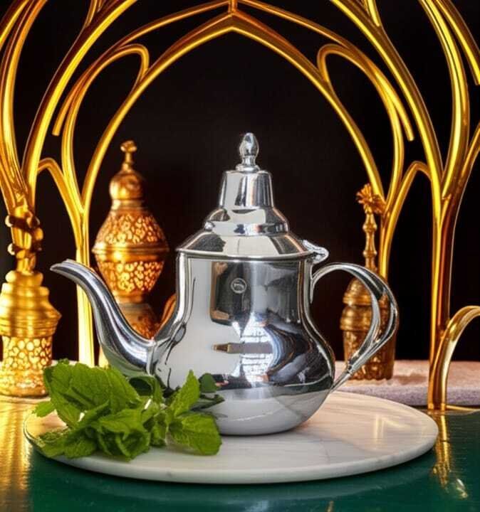 Théière Marocaine Grand Model en Acier Inoxydable thumbnail 3